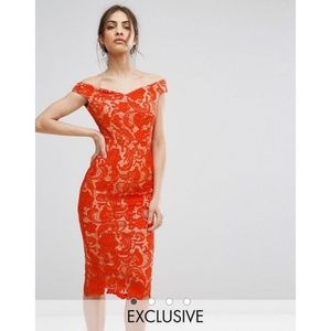 Boohoo Lace Midi Dress